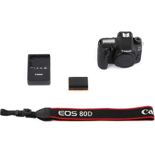 Canon EOS 80D DSLR Camera with 18-55mm STM Lens, Wrist Grip, Extra Battery & 64GB Kit - Perfect for Travel Photography, Vlogging & Professional Shooting