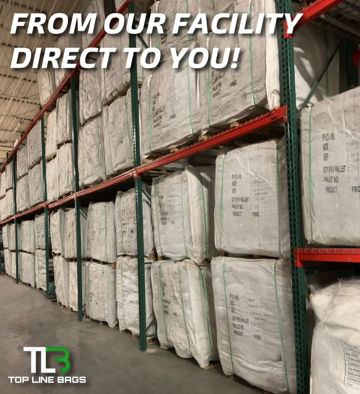 275 BAGS - Bulk Bags/FIBC - 35x35x40 Inches Open Top Flat Bottom - 2200lb Capacity - Top Line Bags Inc. (275 Bags) - Perfect for Agriculture, Construction & Industrial Material Storage