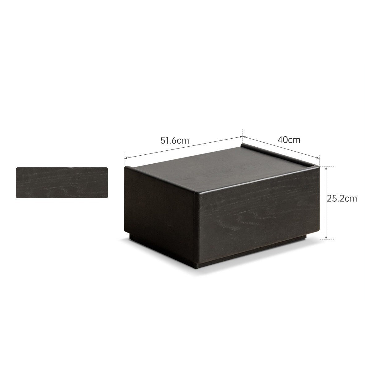 Solid Oak Wood Side Table - Light Luxury Nightstand for Living Room, Bedroom, or Office - Modern End Table with Sturdy Construction & Natural Wood Grain