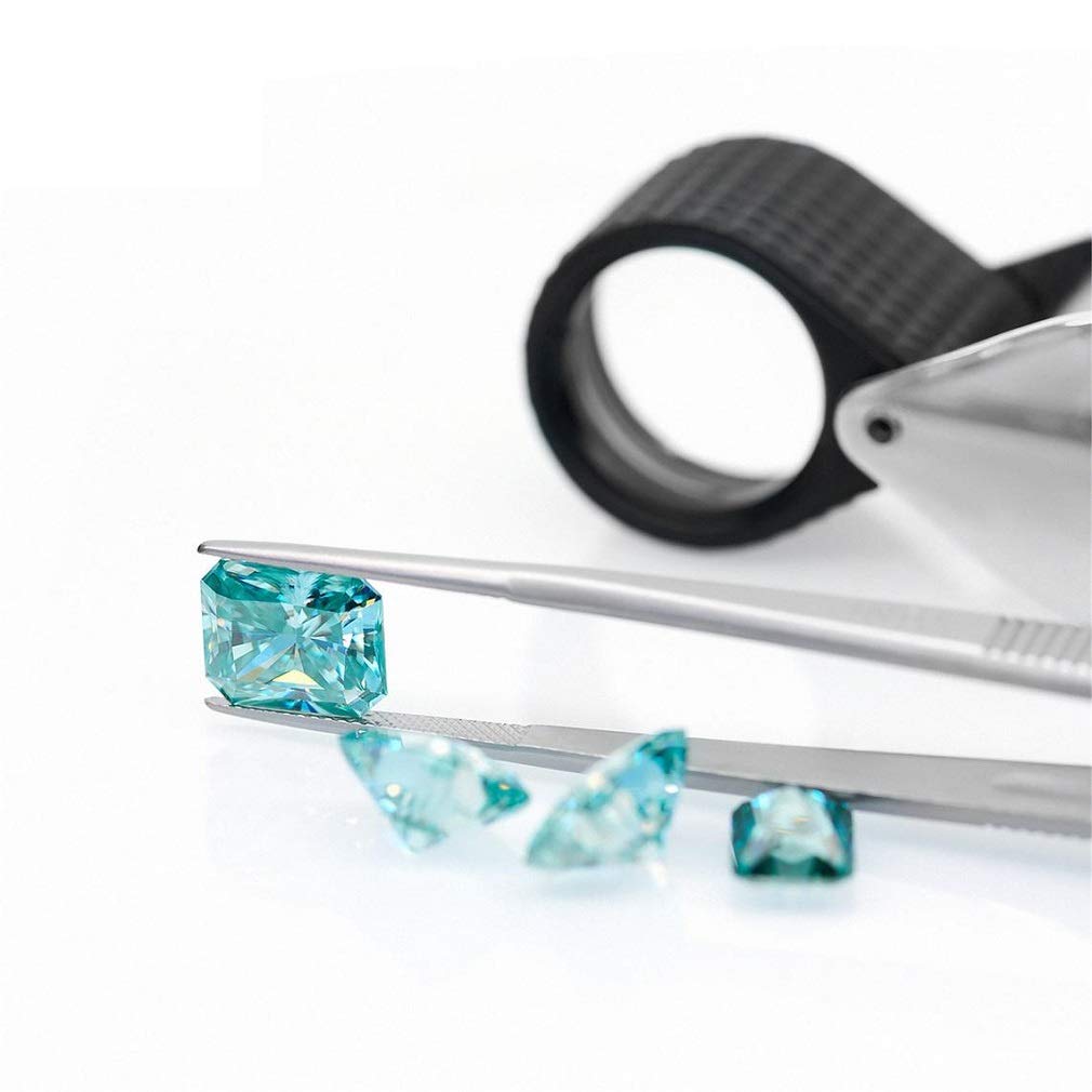 12.0CT Loose Blue Moissanite Stone - VVS1 Clarity Radiant Cut Gem for Vintage Rings, Jewelry & Watches | Perfect for Engagement Rings, Wedding Bands & Luxury Jewelry Making