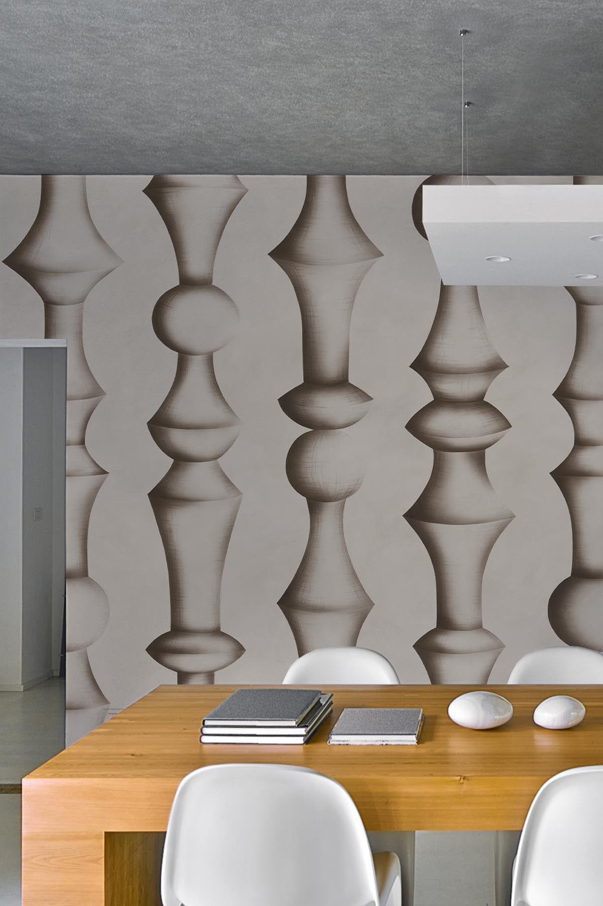Elegant Sculptural Shadow Greige Wall Art - Modern Abstract Home Decor for Living Room, Bedroom & Office