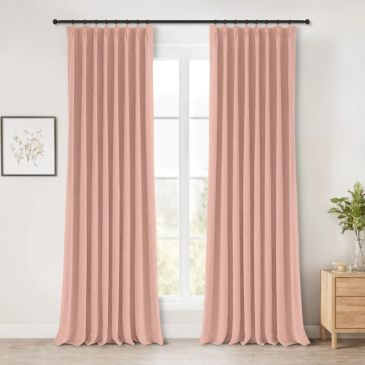 Harmonia Heavyweight Soundproof Blackout Curtains - Thermal Insulated Custom Drapes with Pinch Pleat Design for Bedroom & Living Room | Noise Reducing, Light Blocking, Energy Efficient Window Treatments