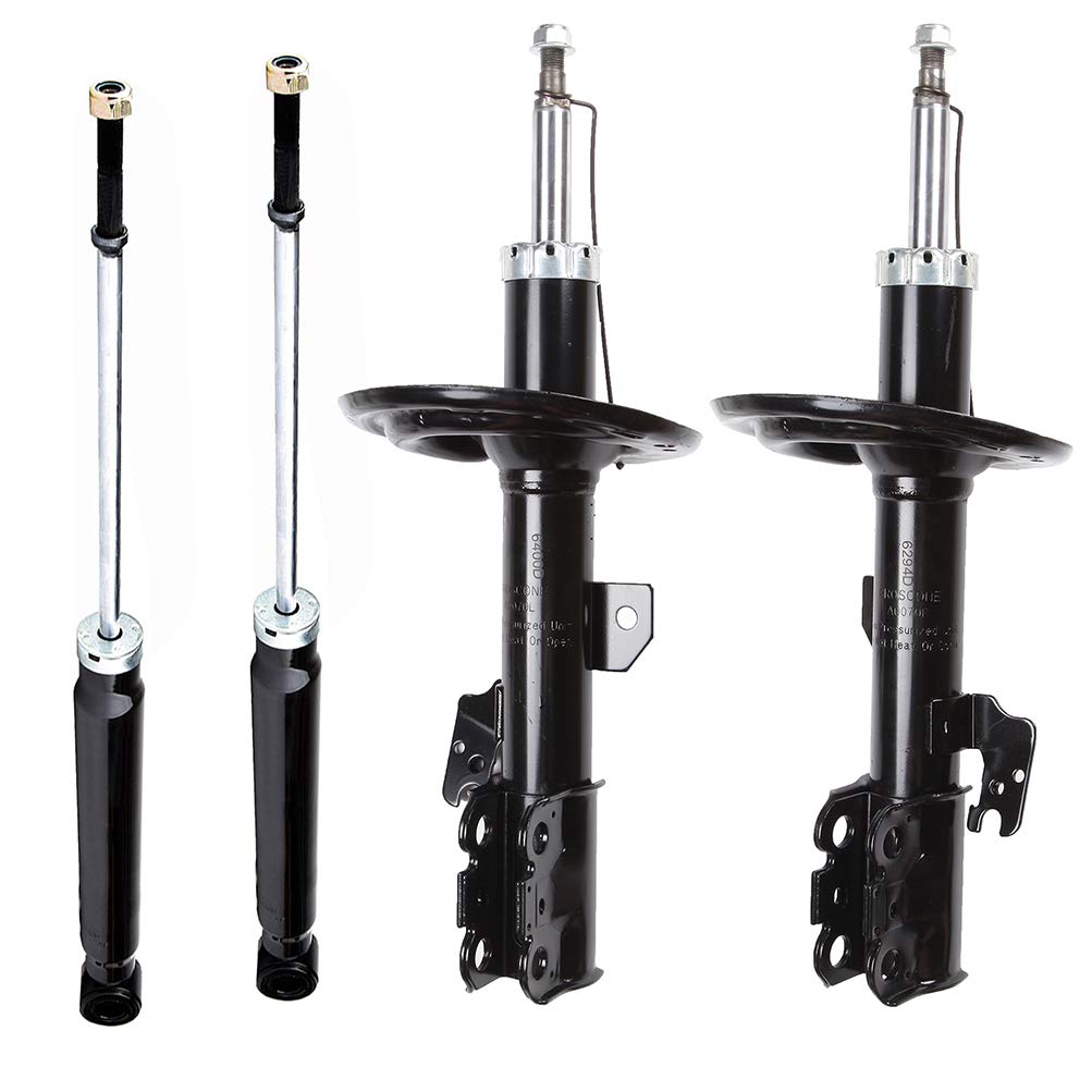 ROADFAR Set of 4 Front & Rear Shock Absorbers for 2006-2010 Toyota Sienna - Replacement Struts for Smoother Ride & Better Handling - Perfect for City Commuting, Highway Driving & Family Road Trips