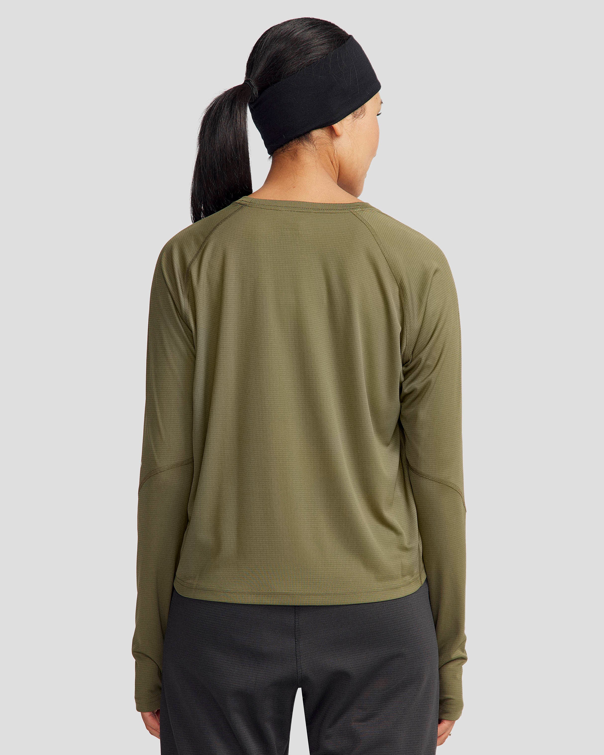 Women's SUN Stopper LT Long Sleeve Top - Light Moss UPF 50+ Sun Protection Shirt for Hiking, Running & Outdoor Activities