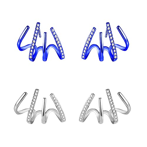 Trendy Minimalist Needle Earrings for Women & Girls - Dainty Tiny Ear Cuff Studs, Hoop Earrings & Wrap Ear Cuffs (Multicolor, One Size) | Perfect for Everyday Wear, Parties & Special Occasions