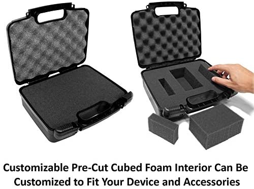 CASEMATIX Durable Handheld Radio Travel Case - Compatible with Motorola MH230R MS350R, Midland LXT500VP3 GXT1000VP4 & BaoFeng BFF8HP UV82HP Walkie Talkies - Perfect for Outdoor Adventures, Camping, Hiking and Emergency Communication