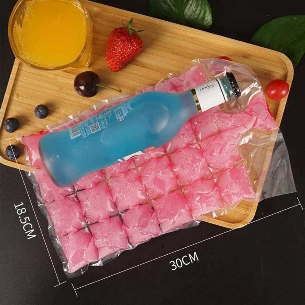 10-Pack Disposable Ice Cube Bags for DIY Ice Making - Reusable Ice Tray Mold for Summer Drinks, Cocktails, and Coolers | Perfect for Parties, Camping & Home Use