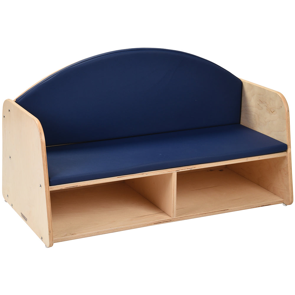 Classic Classroom Couch with Storage - Durable Kids Furniture for Daycare & Preschool | Perfect for Reading Nooks, Play Areas & Quiet Time