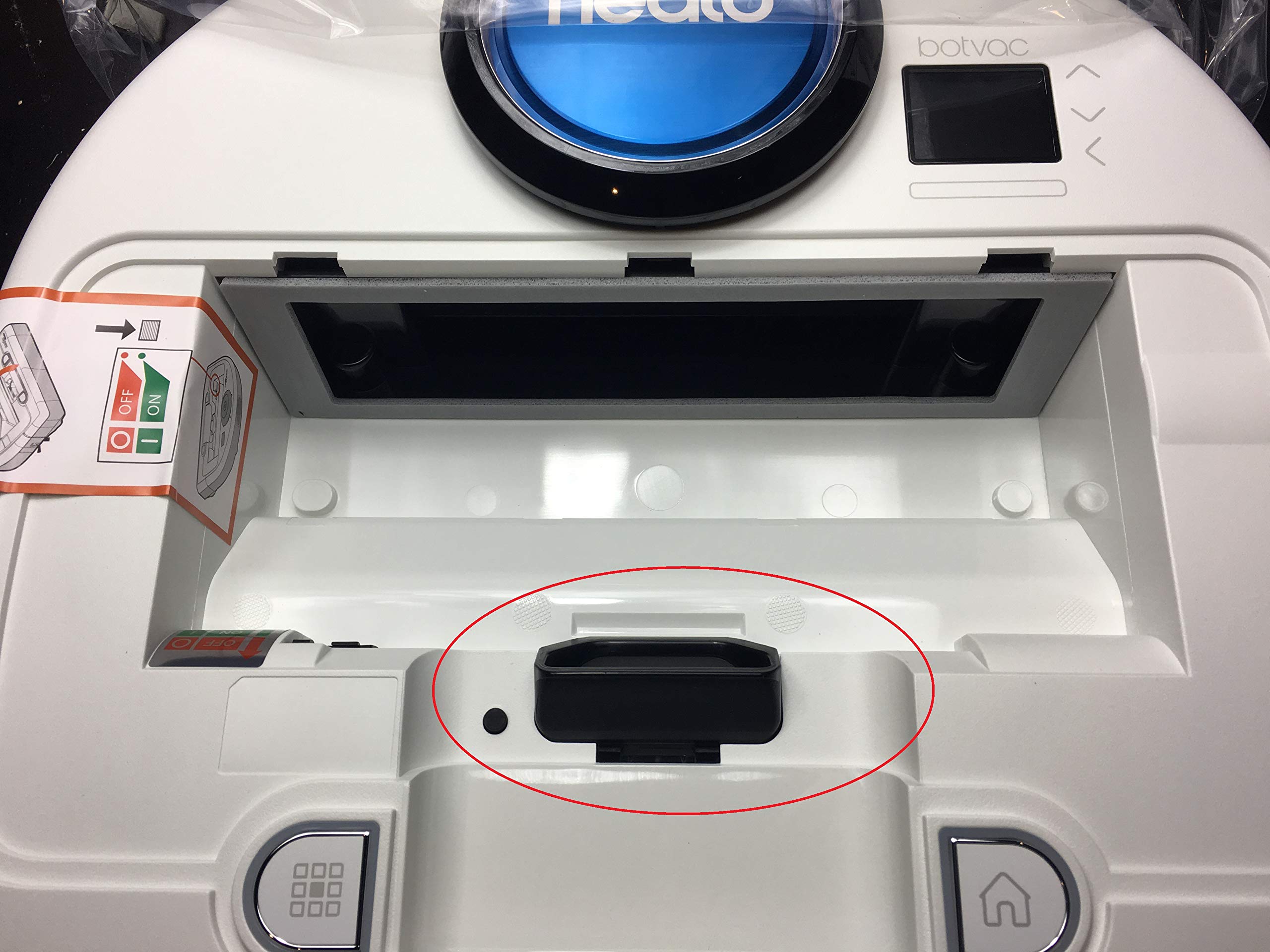 Neato Botvac Dust Bin Latch Replacement for D3 D4 D5 D6 D7 D80 D85 Models - Secure Locking Mechanism Prevents Popping Up - Compatible with Connected Series - Perfect for Pet Hair, Hard Floors & Daily Home Cleaning