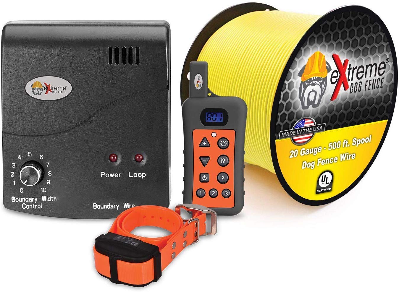 Electric Dog Fence & Remote Training Collar - 2-in-1 Wireless Containment System for Safe Dog Training | Indoor/Outdoor Use for Yards & Large Properties