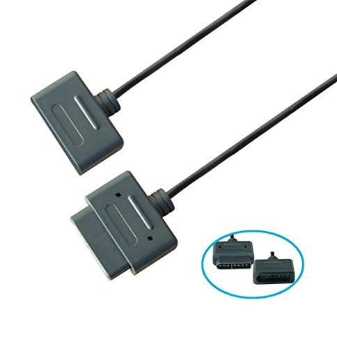 3M Super Nintendo SNES Controller Extension Cable - Compatible with SNES, Super Famicom & Supernes Game Console - Perfect for Gaming Setup & Multiplayer Sessions