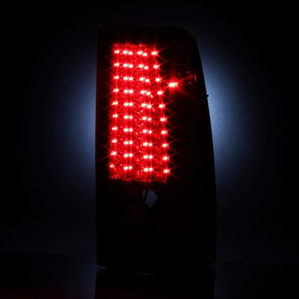 Xtune LED Tail Lights for Chevy Silverado 1500/2500/3500 (1999-2002) - Pair with Sequential Turn Signals | ALT-ON-CS99-LED-RC | 5008831 | Upgrade Your Truck's Style & Safety for Night Driving