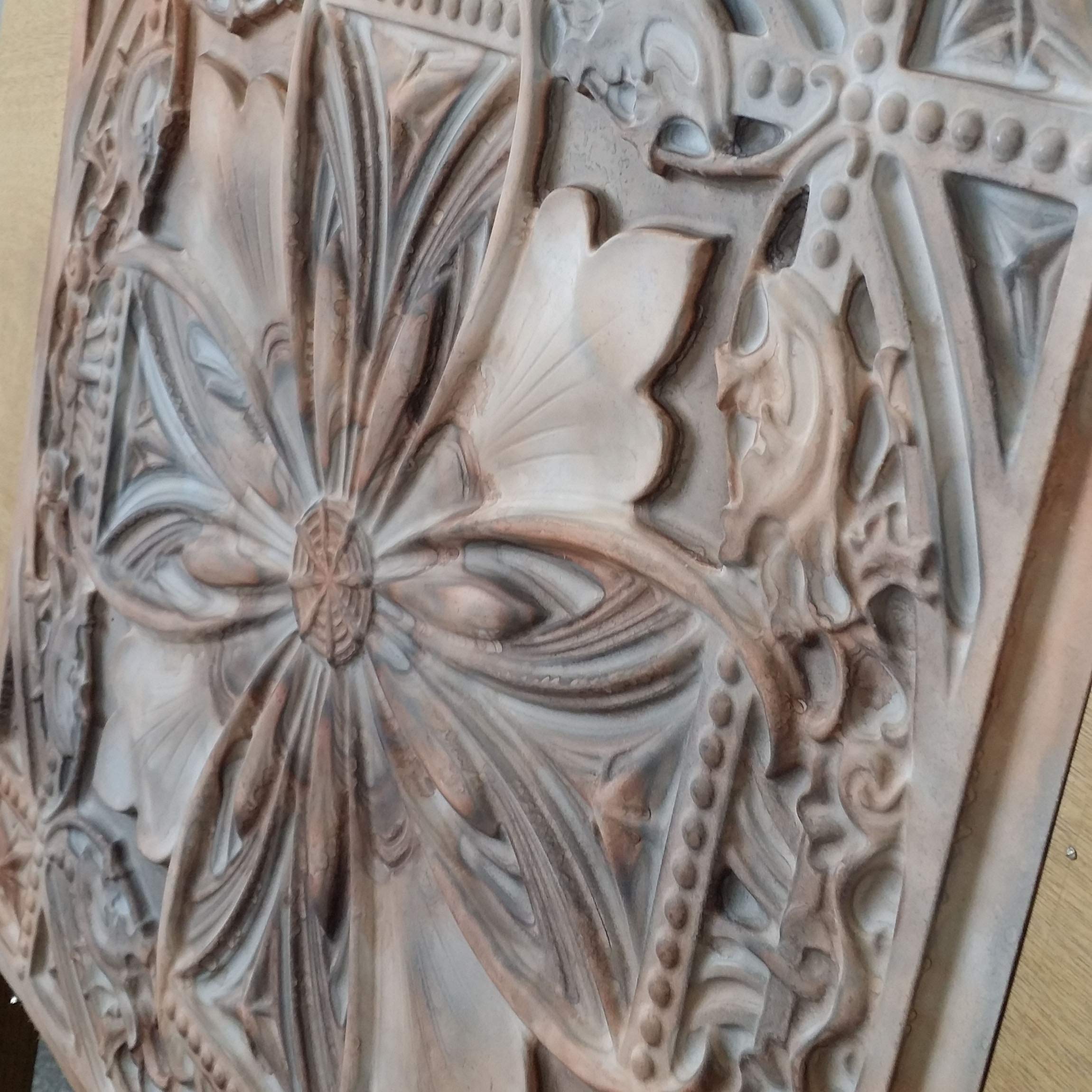 PVC Ceiling Tiles - Painted Washed Brown Decorative Ceiling Panels (10pcs/Lot) for Home, Office & Commercial Interior Design