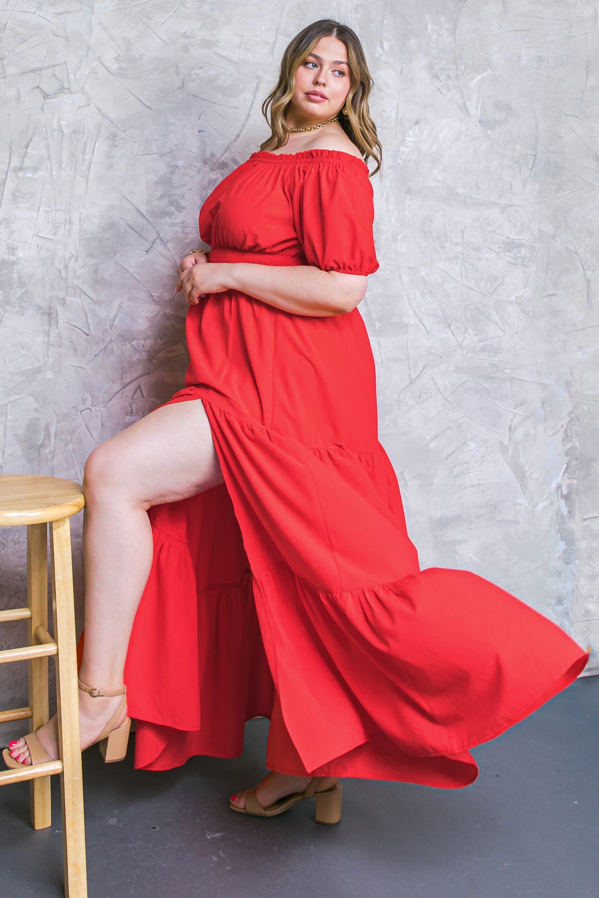 OUT IN THE COUNTRY Red Maxi Dress - Flowy Long Summer Dress for Women, Boho Chic Vacation Outfit, Perfect for Beach, Garden Parties & Outdoor Adventures