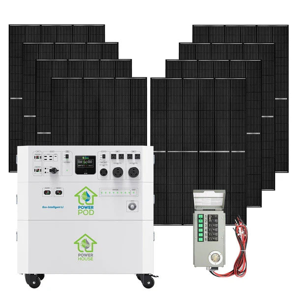 Nature's Generator Powerhouse Hybrid Platinum Plus PE System - Portable Solar Generator for Home Backup, Camping & Emergency Power Supply