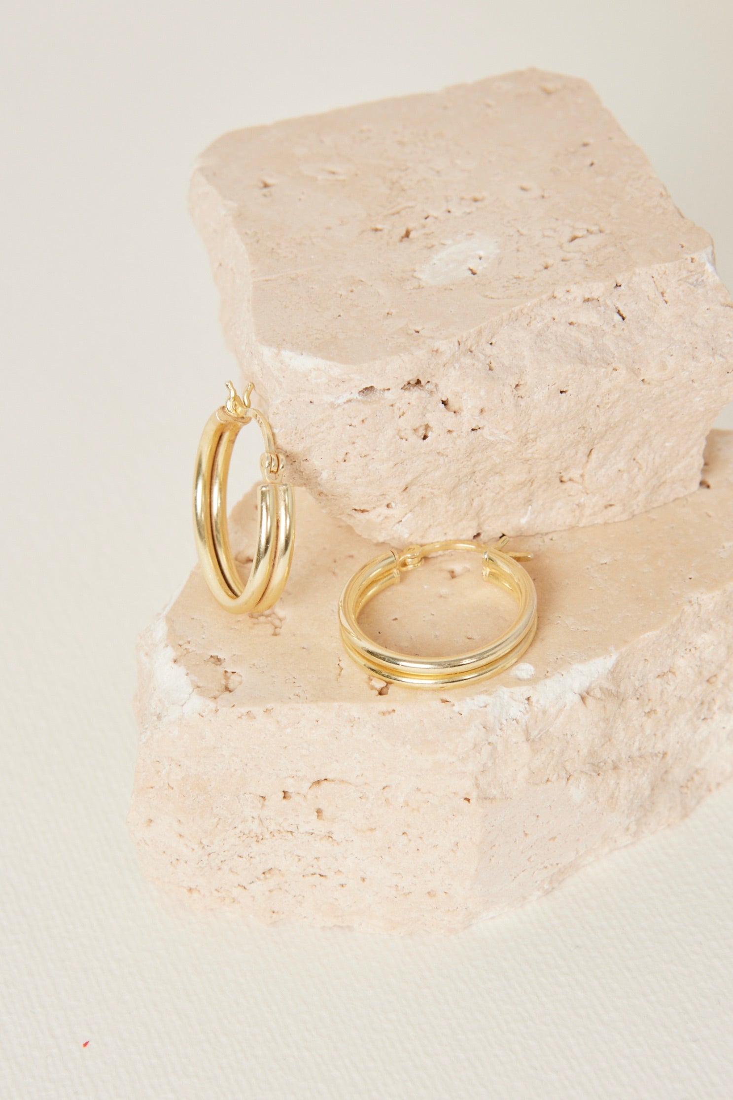 Large Double Hoop Gold Earrings for Women - Elegant Dangle Drop Earrings for Party, Wedding & Everyday Wear