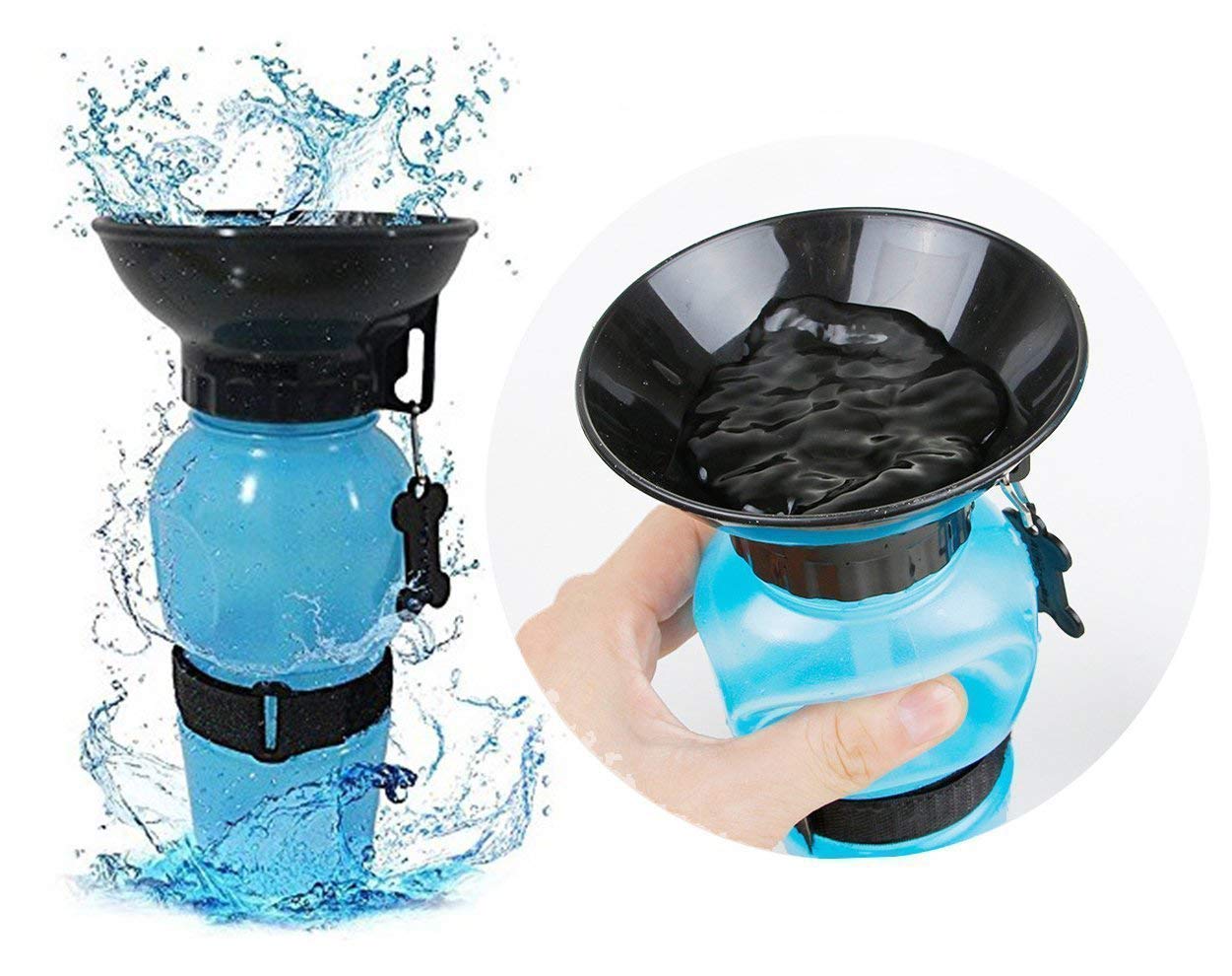 **LIMPUS Portable Dog Water Bottle with Bowl - Travel Pet Water Dispenser for Dogs, Auto-Folding Plastic Dog Mug - Perfect for Hiking, Camping, and Outdoor Adventures**