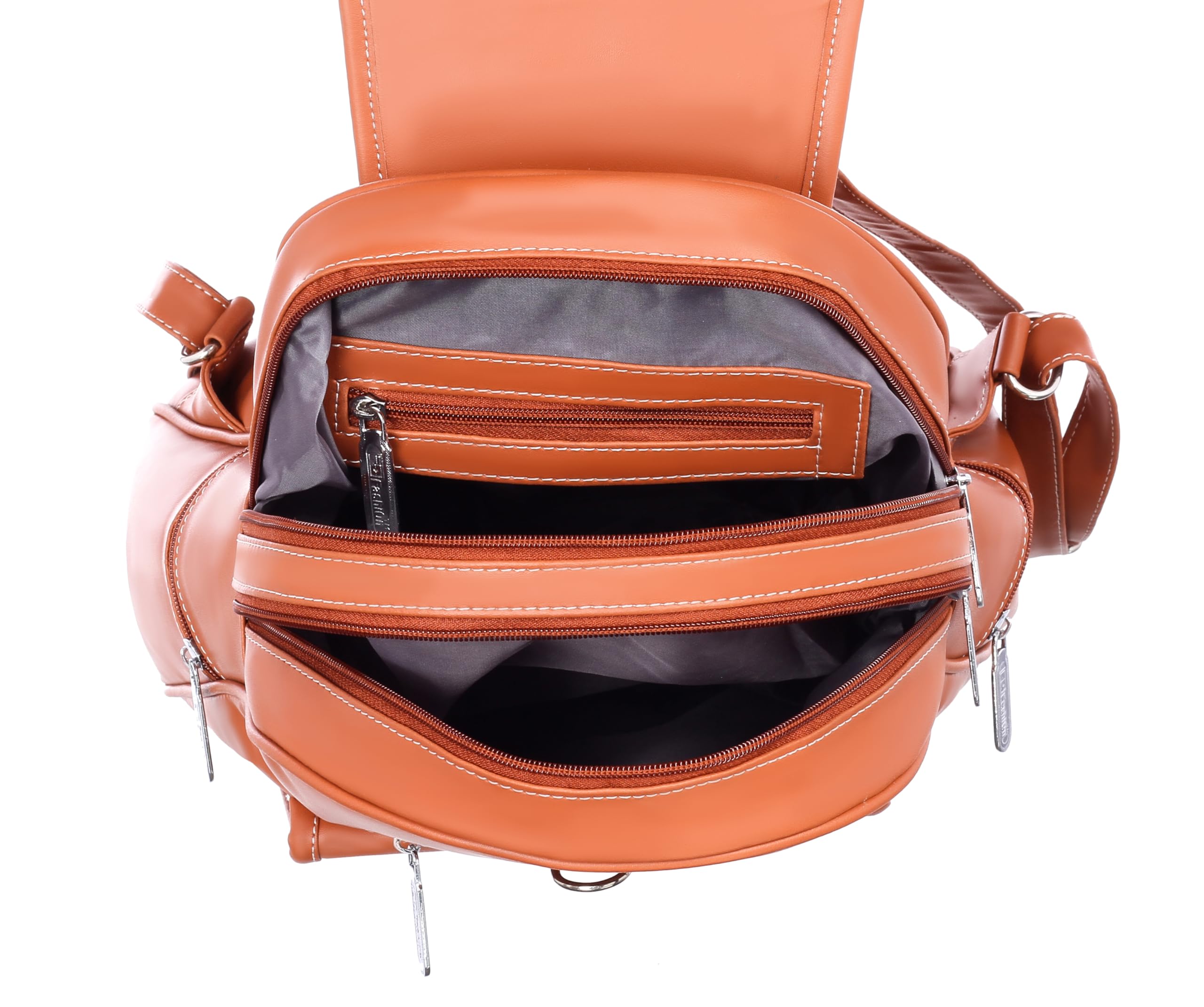 Fd Fashion 25L Medium Premium Faux Leather Water Resistant Backpack for Women - Stylish College Bag, Office Bag & Lightweight Daypack for School, Work & Travel