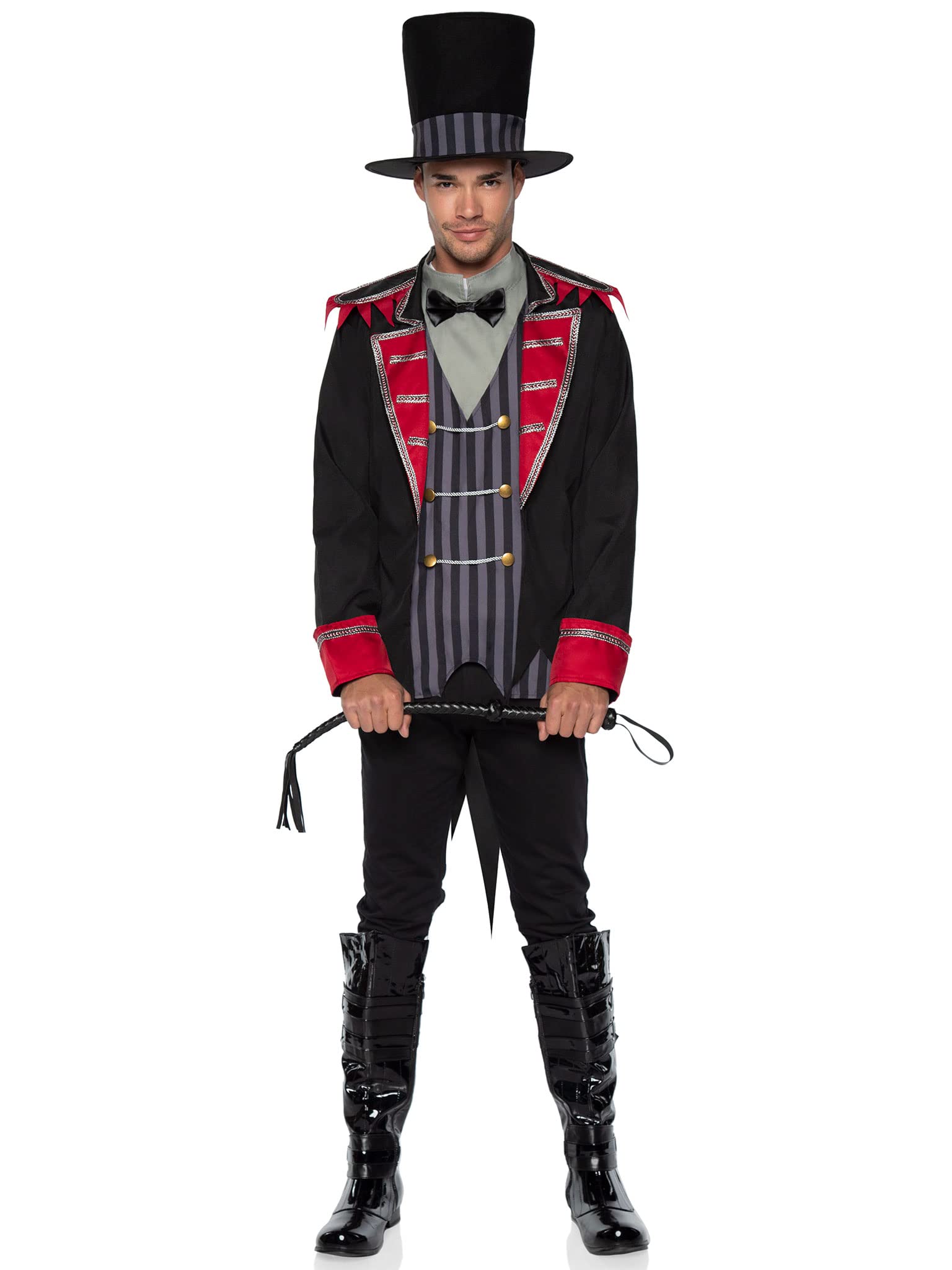 Leg Avenue Men's Sinister Ring Master Costume - Gothic Circus Ringleader Outfit for Halloween, Cosplay & Theme Parties