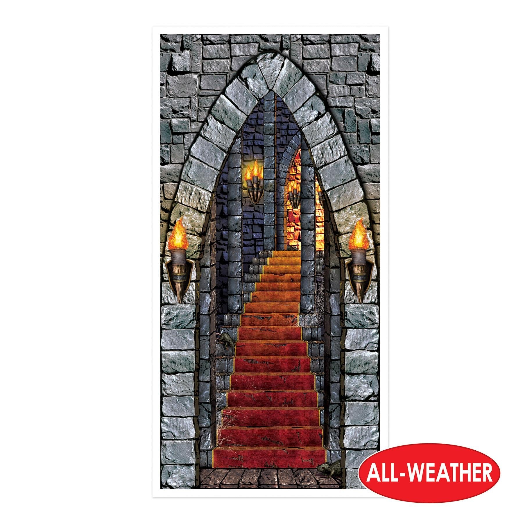 12 Pack Beistle Halloween Castle Entrance Door Cover - Spooky Decor for Halloween Party, Haunted House, and Trick-or-Treating