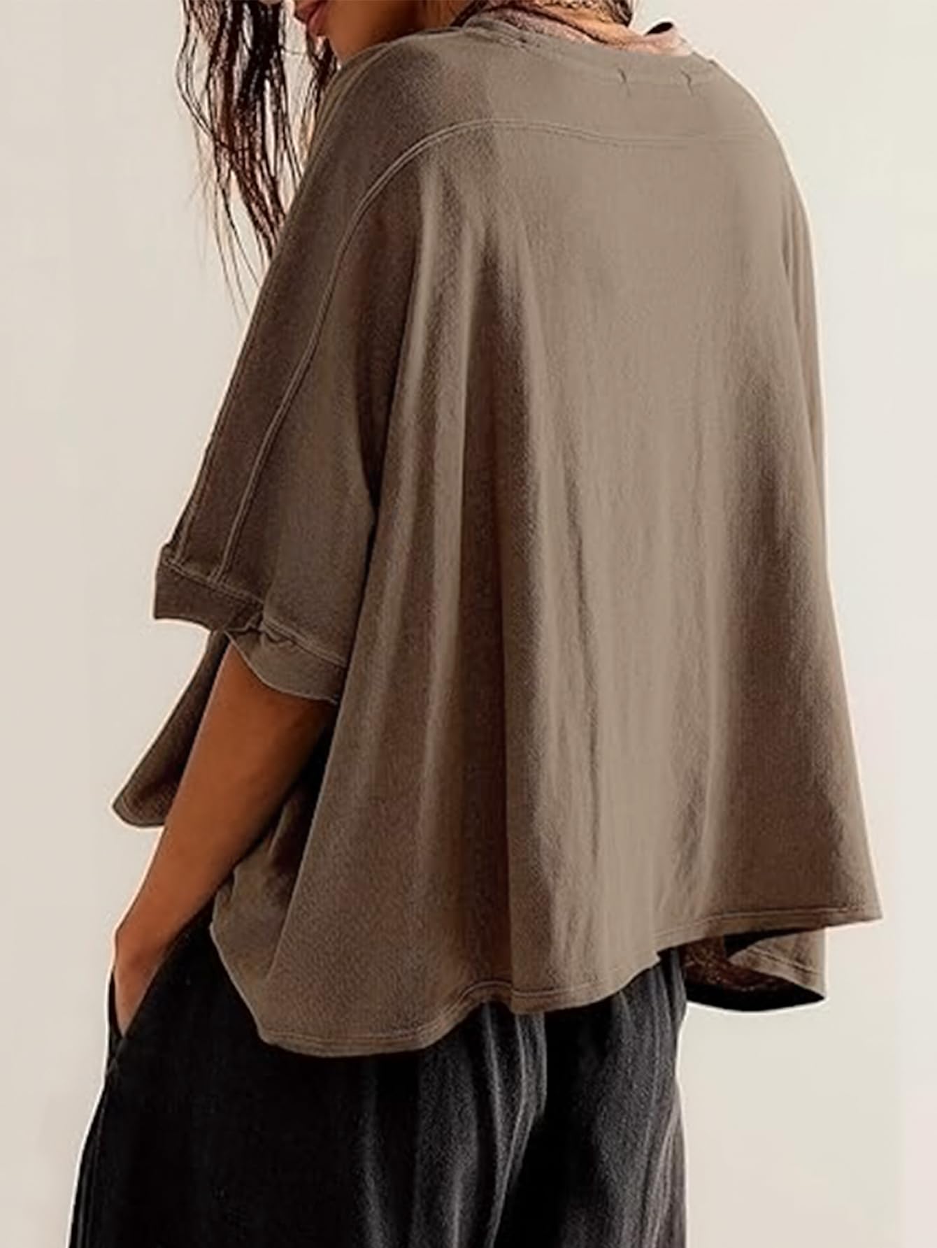 YKR Women's Summer Crop Tops - Oversized Loose Fit Casual T-Shirts | Trendy 2025 Fashion | Perfect for Beach, Vacation & Everyday Wear