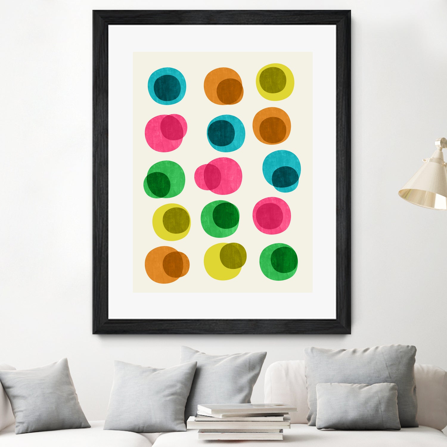 Stylish Circle Pattern Decor - Modern Geometric Wall Art for Home & Office | Perfect for Living Room, Bedroom, and Workspace Decorations