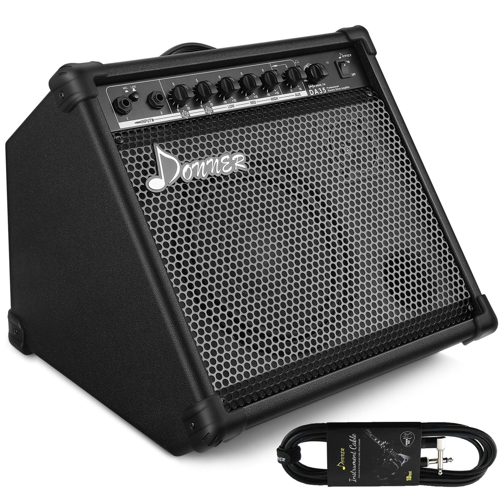 Donner DED-200X Electronic Drum Set with Mesh Pads & 35W Drum Amp - Wireless Bluetooth, Aux Input for Home Practice & Studio Recording | Perfect for Beginners & Professional Drummers