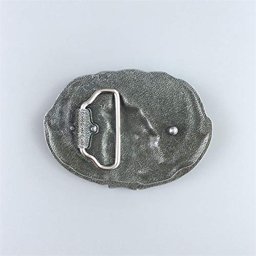 Vintage Western Moon Oval Enamel Belt Buckle - Cowboy Style Fashion Accessory for Jeans & Western Outfits - Fast US Shipping