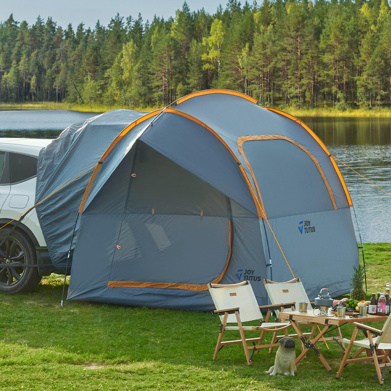 JOYTUTUS SUV Camping Tent - Waterproof PU2000mm Double Layer 6-8 Person Outdoor Tent with Double Door Design | Perfect for Family Camping, Road Trips & Outdoor Adventures