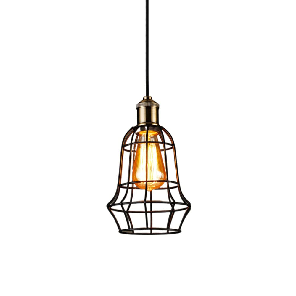 LED Chandelier - Single Head Barbed Wire Design Small Hanging Light, Vintage Style Ceiling Pendant Lamp for Cafe & Bar Decor, Adjustable Height - Perfect for Restaurant, Bedroom and Living Room Lighting