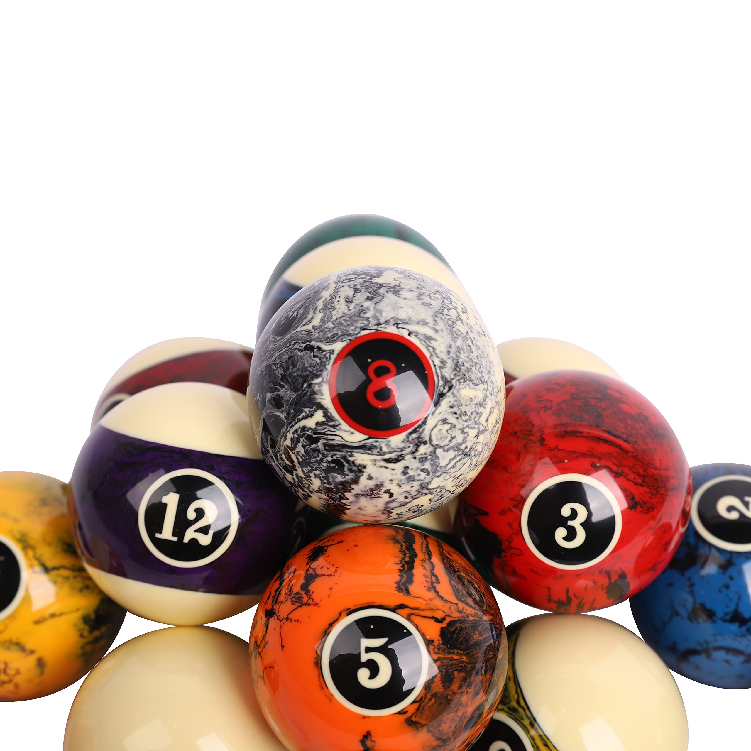 Professional 2-1/4 Inch Billiard Ball Set - 16 Pool Balls for Regulation Size Pool Tables | Perfect for Home Game Rooms, Bars & Competitive Play