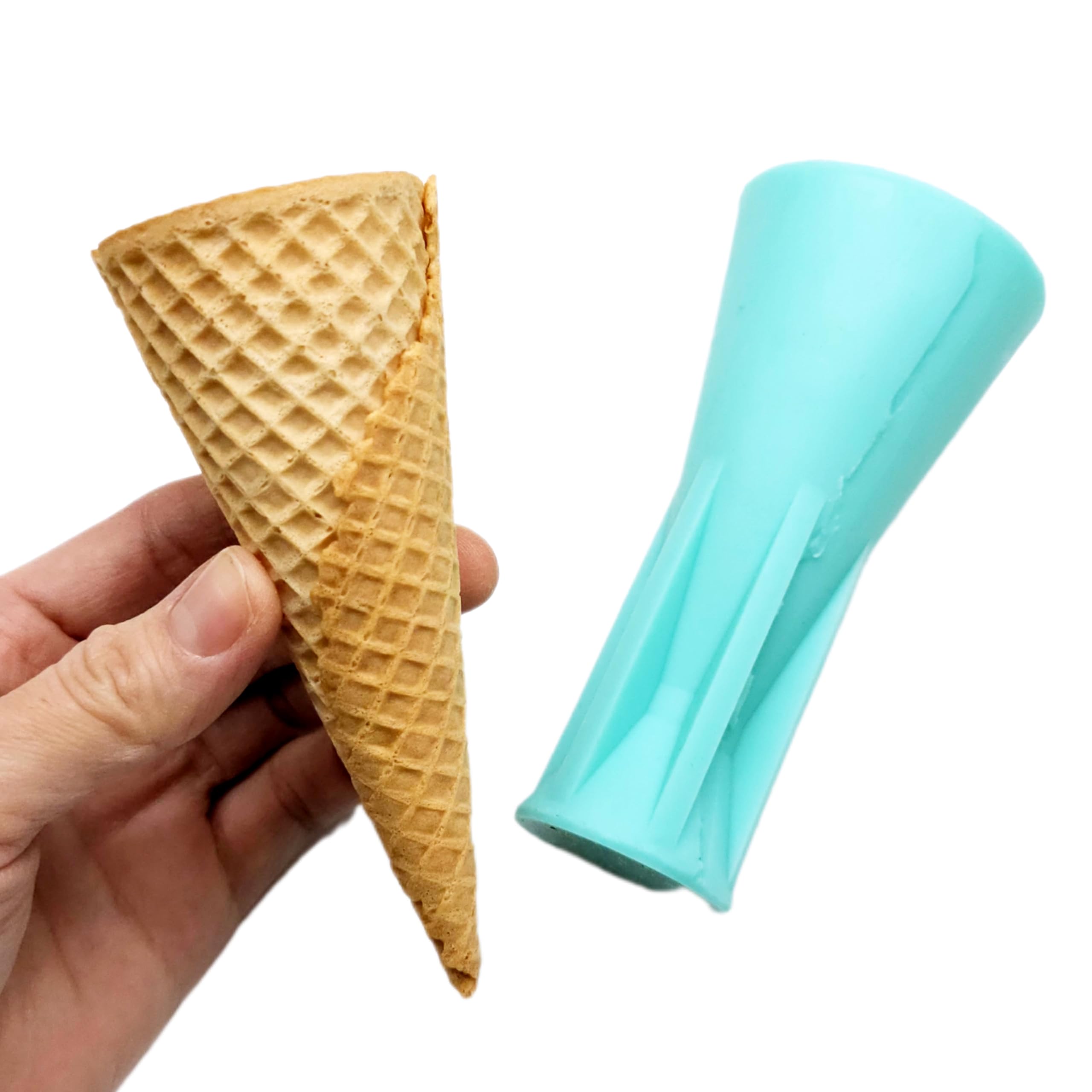3D Silicone Waffle Cone Mold - Realistic Ice Cream Cone Maker for Homemade Desserts | Perfect for DIY Ice Cream, Party Treats & Bakery Decorations