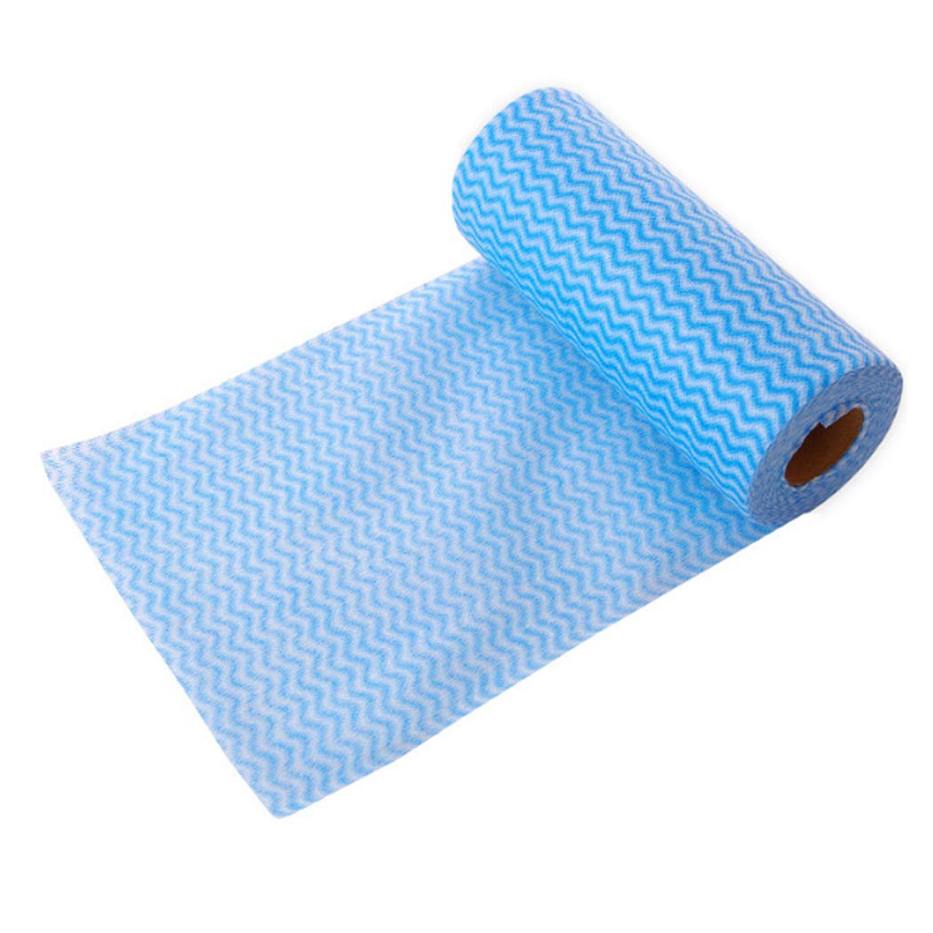 Hoshen Reusable Cleaning Cloths - 12 Pack Non-Woven Dish Towels for Kitchen, Bathroom & Household Cleaning | Lint-Free, Absorbent & Washable | Perfect for Dishes, Countertops & Dusting (Blue)