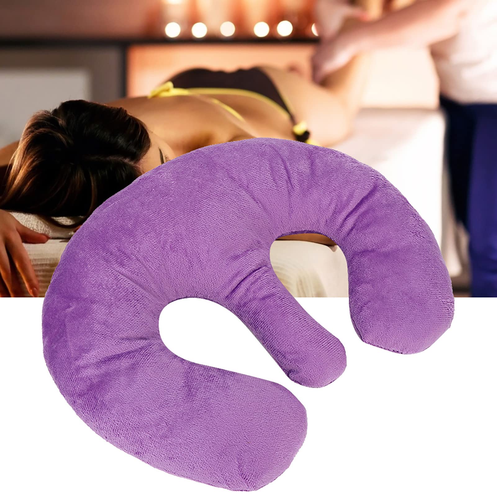 Anti-Wrinkle Chest Support Pillow for Massage Tables - Spa & Beauty Salon Cushion with Ergonomic Design (Dark Coffee) - Perfect for Facial Treatments, Massage Therapy & Skin Care Relaxation