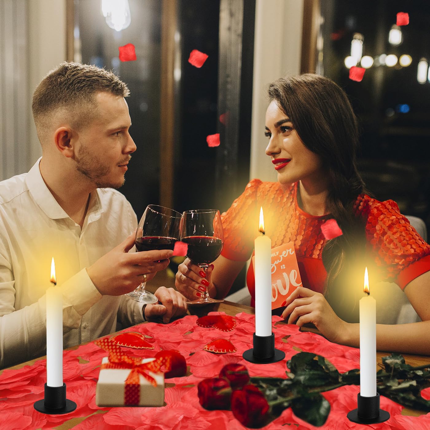 1500 PCS Artificial Silk Red Rose Petals - Bulk Fake Flower Petals for Wedding Decor, Romantic Night, Party, Engagement - Perfect for Aisle Scattering, Table Centerpieces, and Photo Backdrops