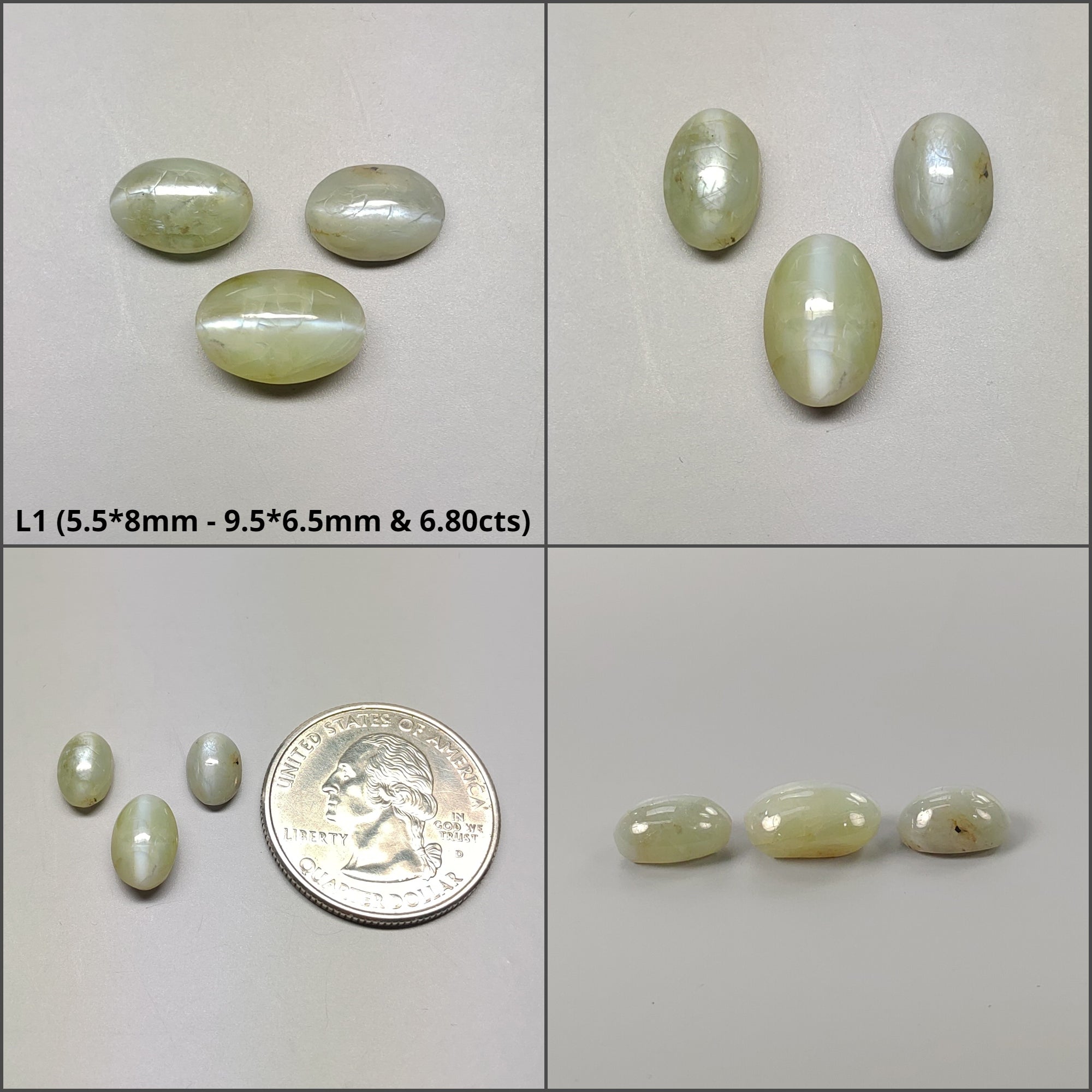 Natural Untreated Chrysoberyl Cat's Eye Gemstone Cabochon - Round & Oval Shapes for Jewelry Making, Healing Crystals & Collectibles