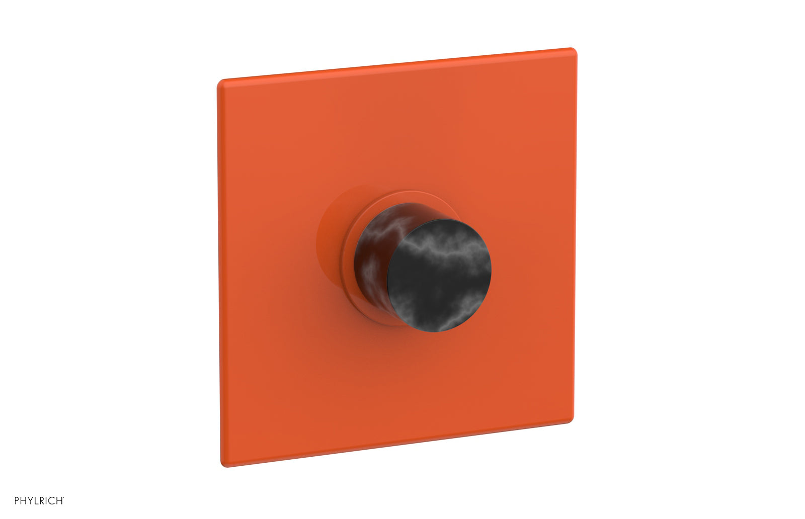 BASIC II Pressure Balance Square Shower Plate with Black Marble Handle Trim 4 186 - Modern Bathroom Upgrade for Luxurious Shower Experience