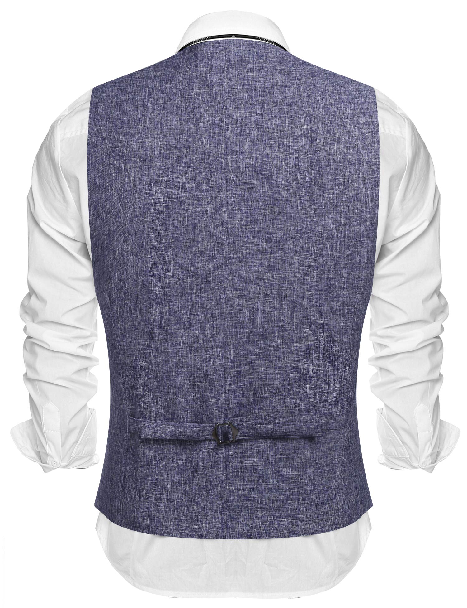 COOFANDY Men's Slim Fit Casual Business Vest - Lightweight Waistcoat for Office & Formal Wear | Perfect for Weddings, Business Meetings & Smart Casual Outfits