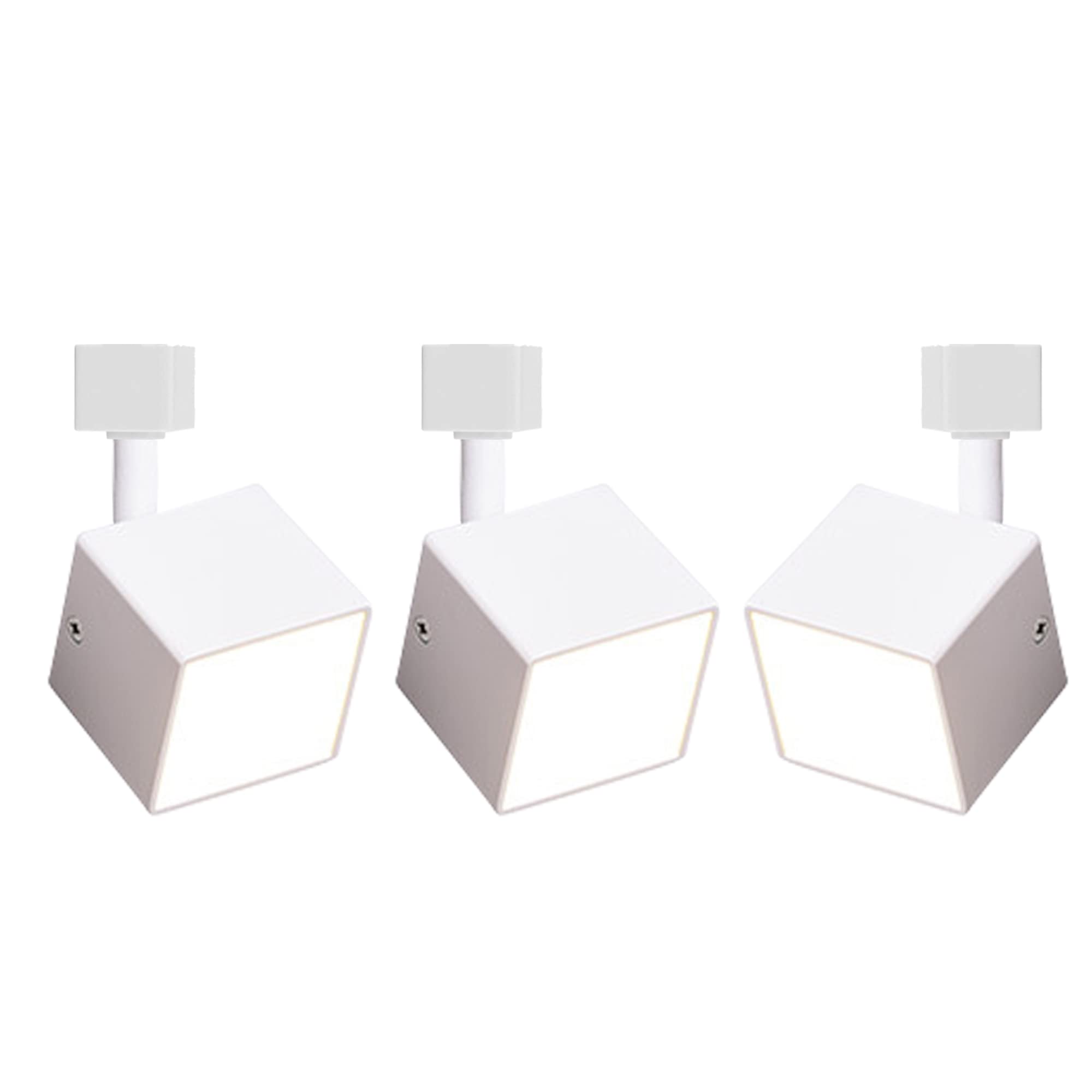 7W LED Juno Track Spot Light - Adjustable White Base, Daylight 6000K, Energy Saving - Perfect for Garage, Workbench & Shop Lighting (3-Pack Customizable)