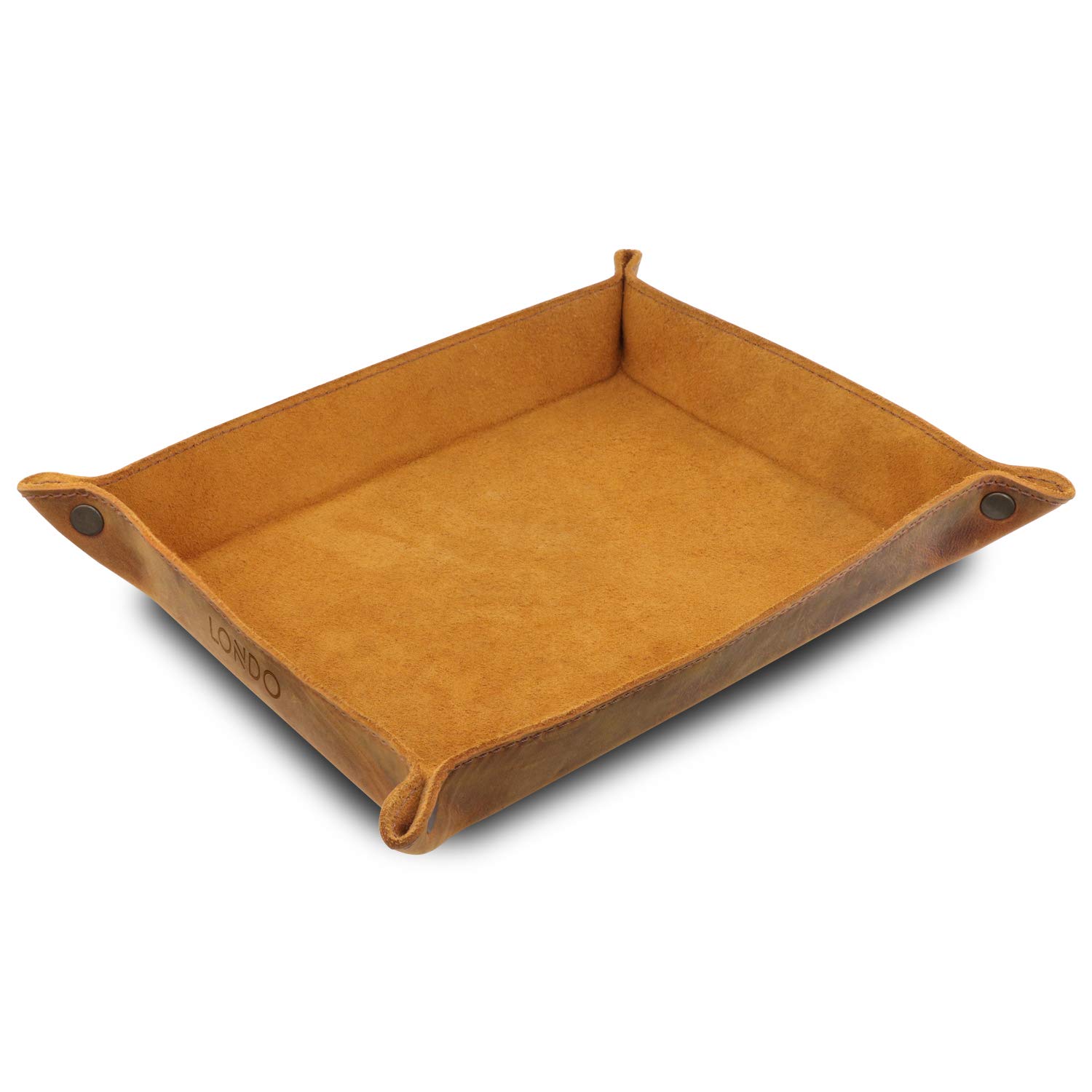 Genuine Leather Tray Organizer - Lightweight Waterproof Desk Organizer for Wallets, Watches, Keys, Phones & Office Supplies | Perfect for Home, Office & Travel Organization