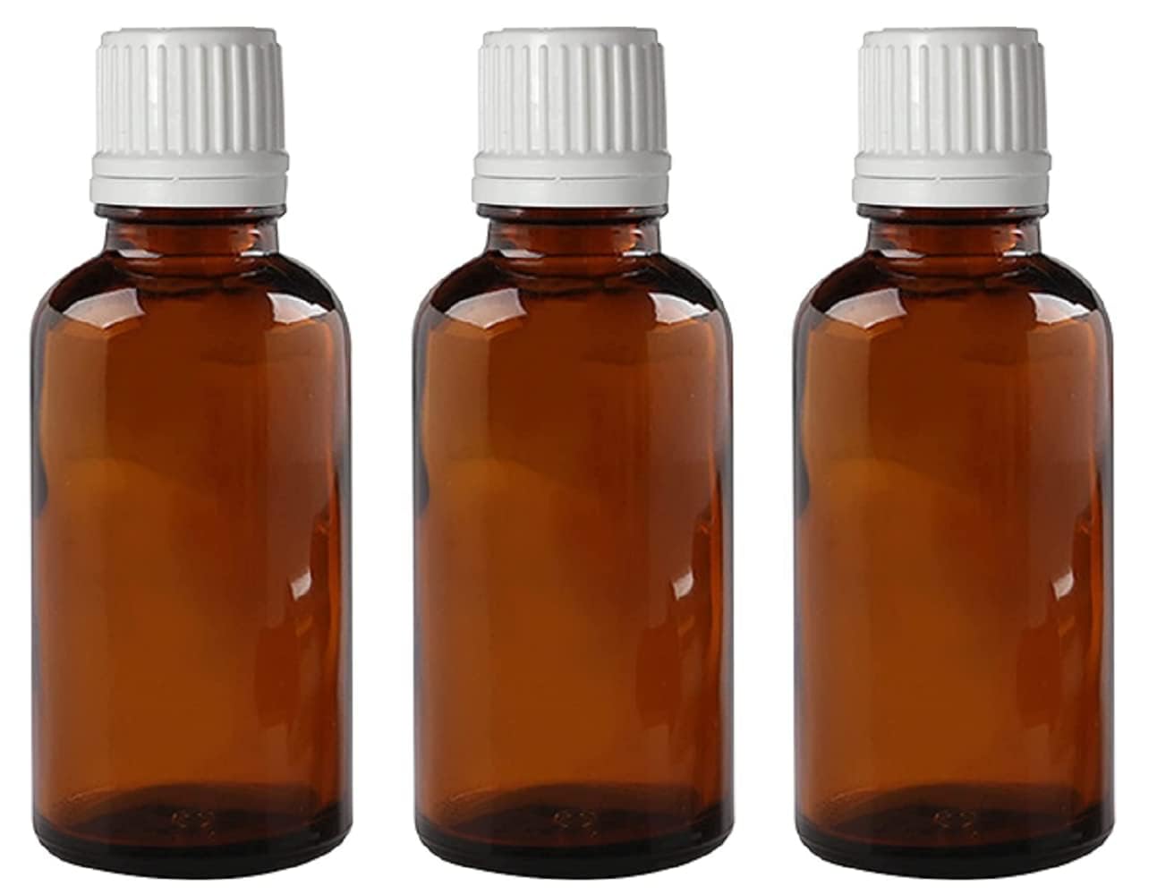 Premium 100ml Amber Glass Bottles (Set of 3) with Leakproof Euro Dropper & White Cap - Perfect for Essential Oils, Perfumes, Medicines, DIY Projects | Aromatherapy, Homeopathy & Travel-Friendly Storage Solution