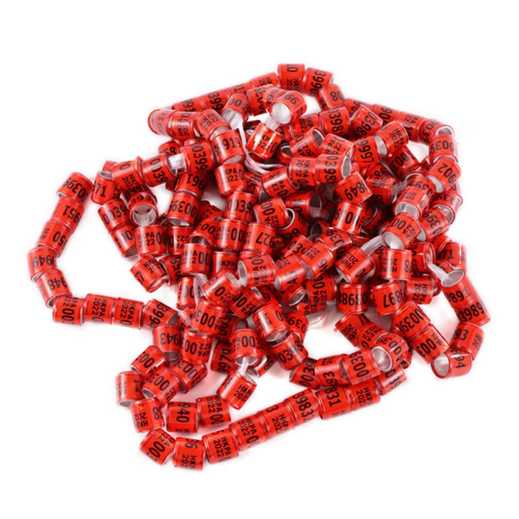 Customized Numbered Aluminum Pigeon Leg Rings - 100pcs Bird Foot Bands for Identification & Training - Durable Dove Leg Tags for Racing, Breeding & Pet Bird Tracking