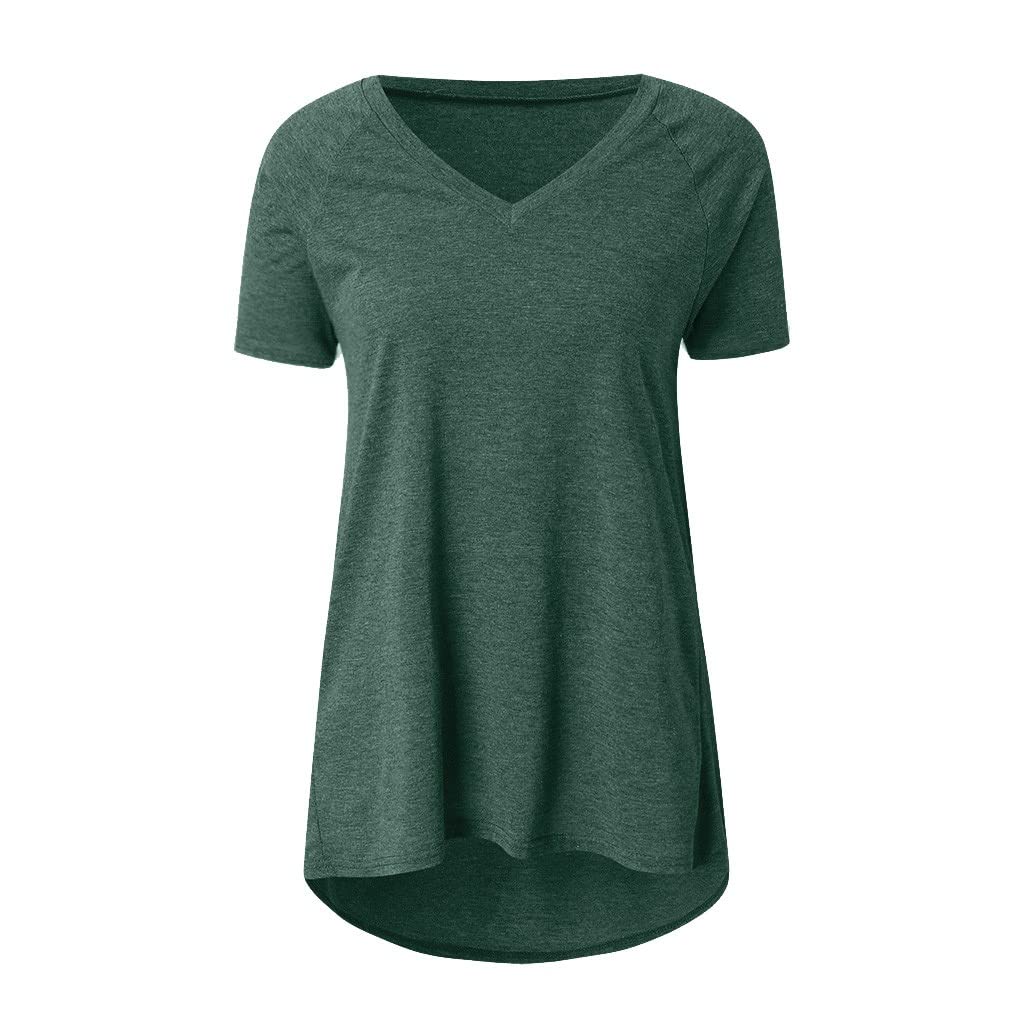 Plus Size Women's Tunic Tops - Crew Neck Short Sleeve Blouse for Dressy & Casual Wear | Perfect with Leggings for Work, Weekend & Date Night Outfits
