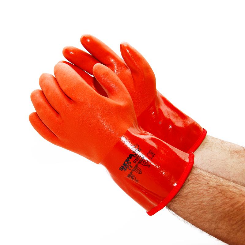 Showa Atlas 465 Double Dipped PVC Gloves with Removable Liner - Heavy Duty Work Gloves for Cleaning, Gardening & Industrial Use - Waterproof & Chemical Resistant Safety Gloves