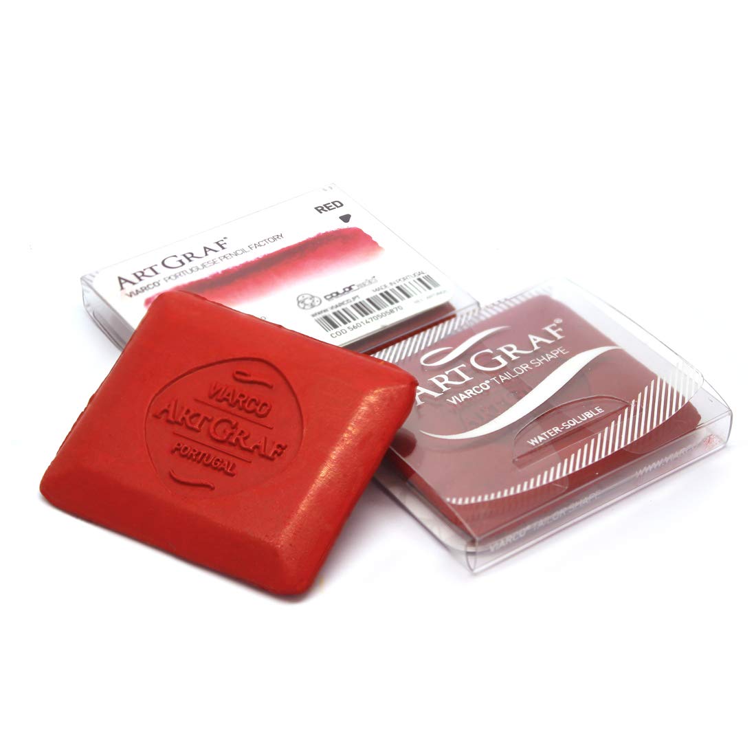 Art Graf Water-Soluble Tailors Chalk Square Disc - Red Fabric Marking Chalk for Sewing, Quilting & DIY Crafts | Perfect for Dressmaking, Alterations & Fabric Marking