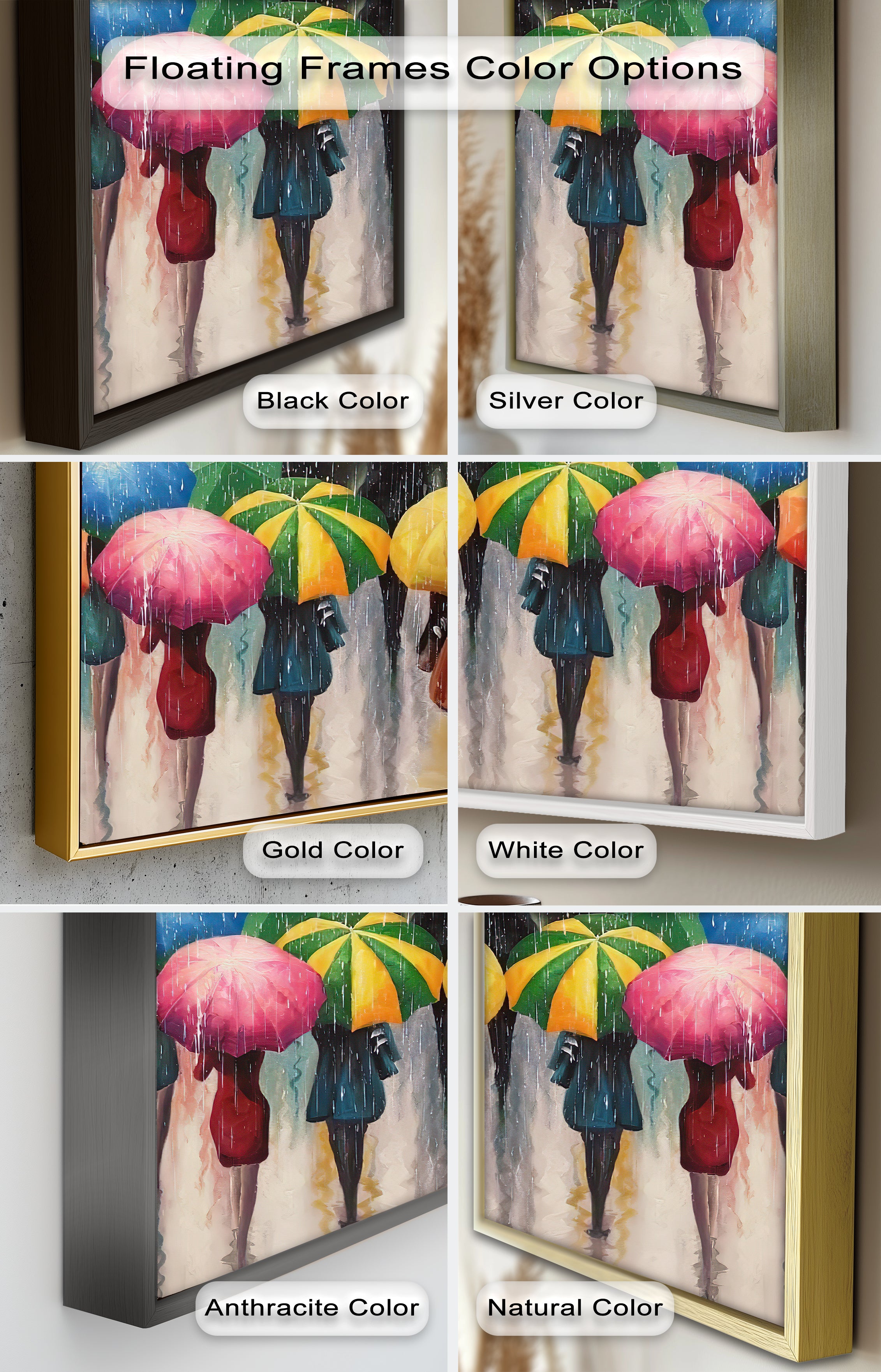 Vibrant Abstract Oil Painting - City Rain Melody Artwork for Home Decor & Office Wall Art | Modern Canvas Painting for Living Room, Bedroom & Office Spaces