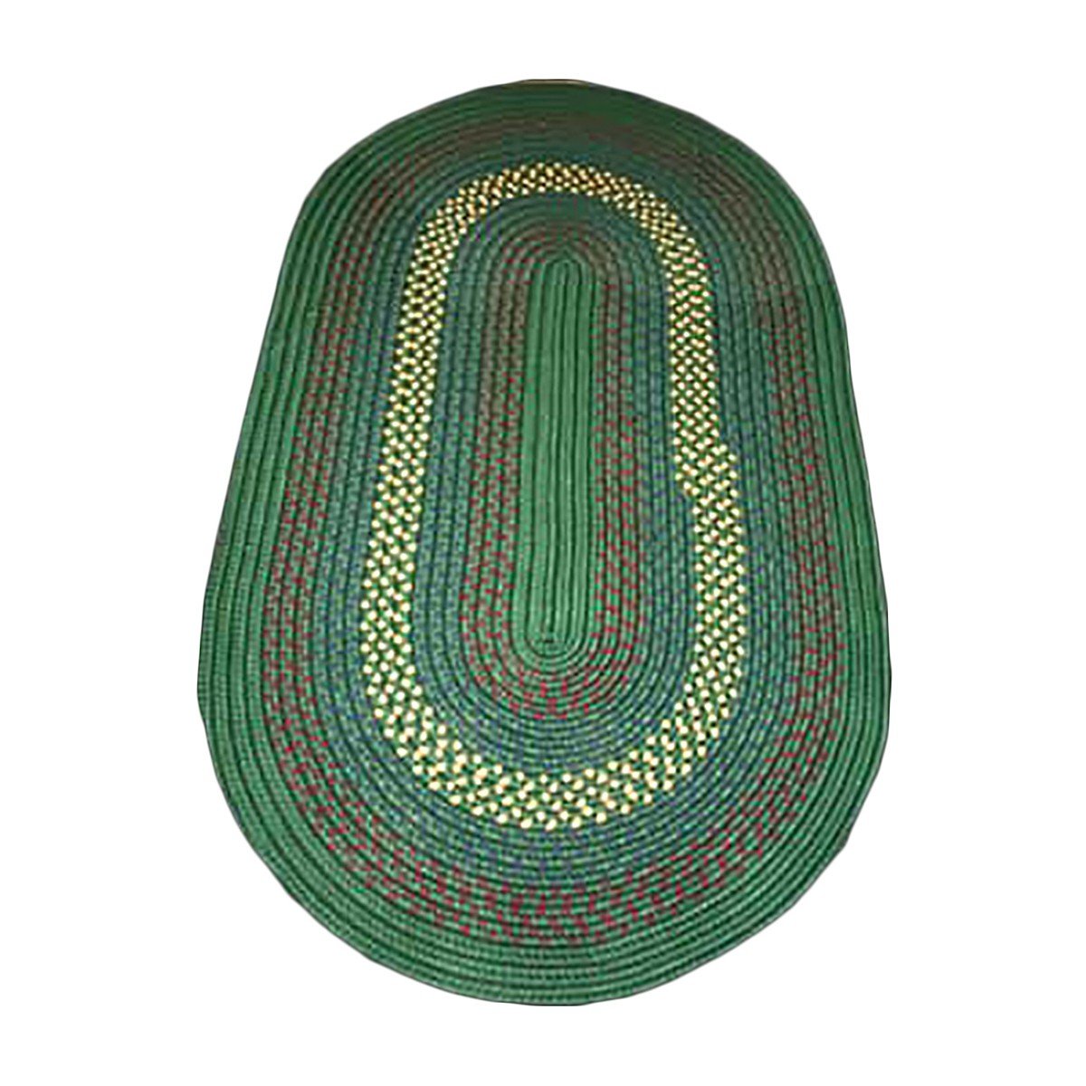 3' x 5' Green Braided Nylon Kitchen Area Rug - Non-Slip Floor Mat for Home Decor, Dining Room & High Traffic Areas | Durable & Easy to Clean by Renovator's Supply