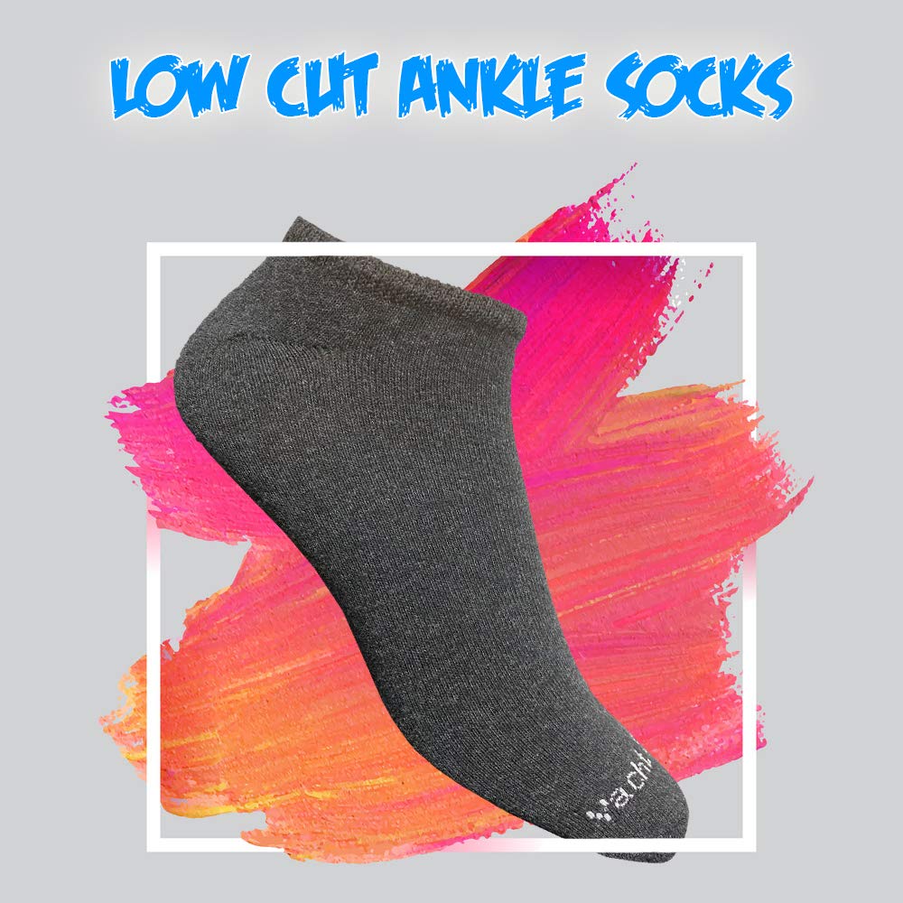 Yacht & Smith 240 Pair Low Cut Socks - Thin, Comfortable & Breathable Women's Athletic Socks in Bulk (Gray) - Perfect for Running, Gym Workouts & Everyday Wear