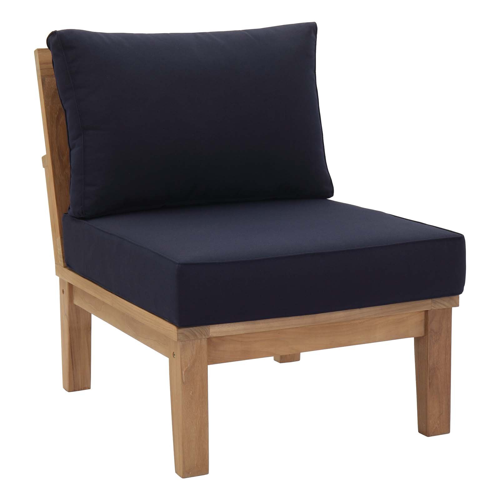 Premium Grade A Teak Wood Outdoor Patio Furniture Set - 3 Piece Natural Navy - Durable & Weather-Resistant for Backyard, Garden, Poolside & Patio Use