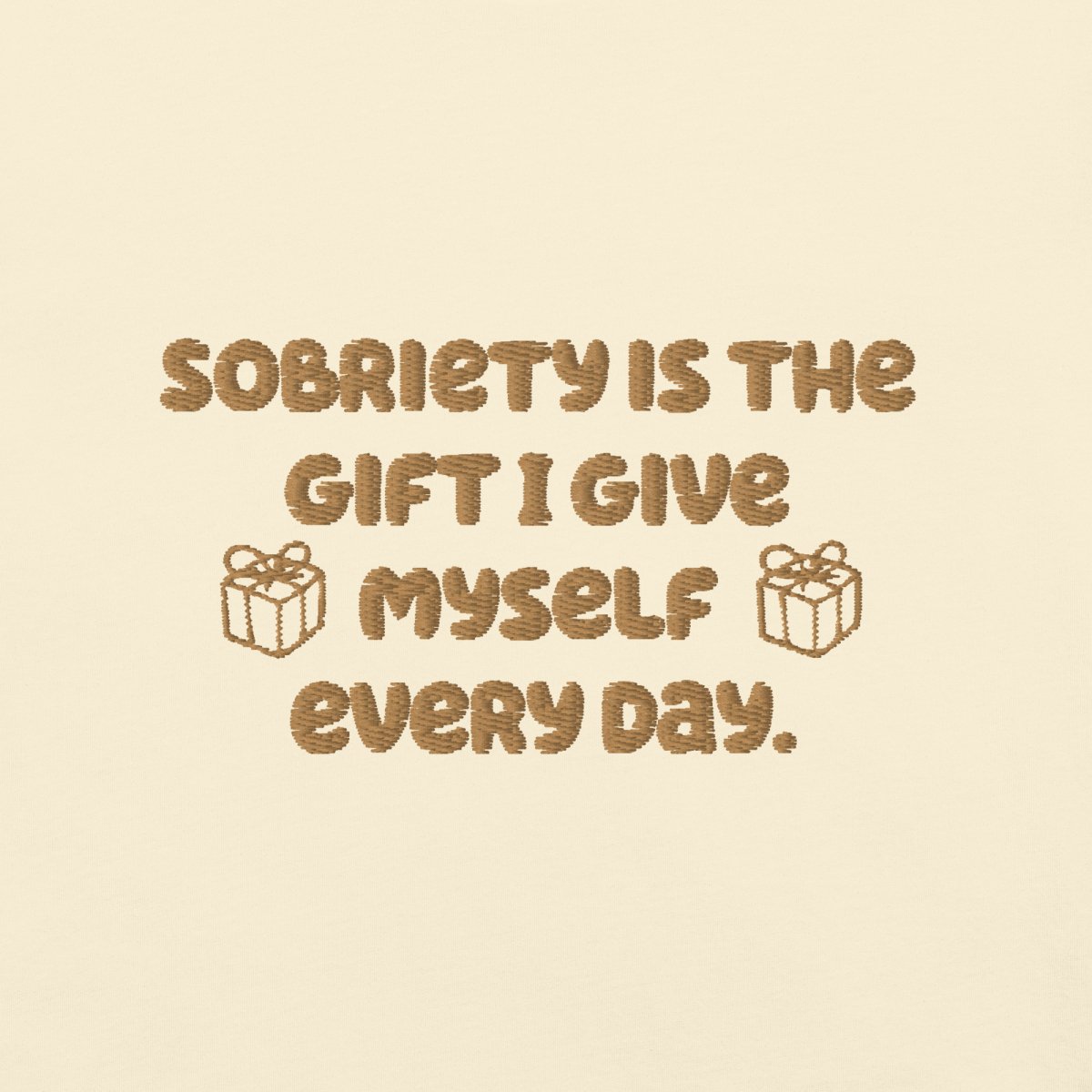 Sobriety T-Shirt for Daily Reminder - Embroidered Motivational Gift for Recovery & AA Meetings - Perfect for Sober Living & 12-Step Programs